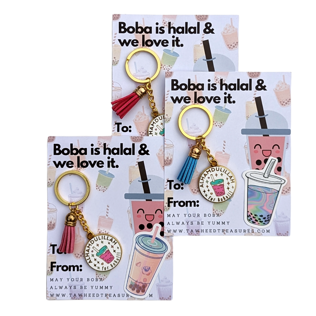 Alhamdulillah For Boba Keychain